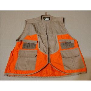 Northwest Territory Mens Hunting Vest Blaze Orange Khaki Shell Loops Medium
